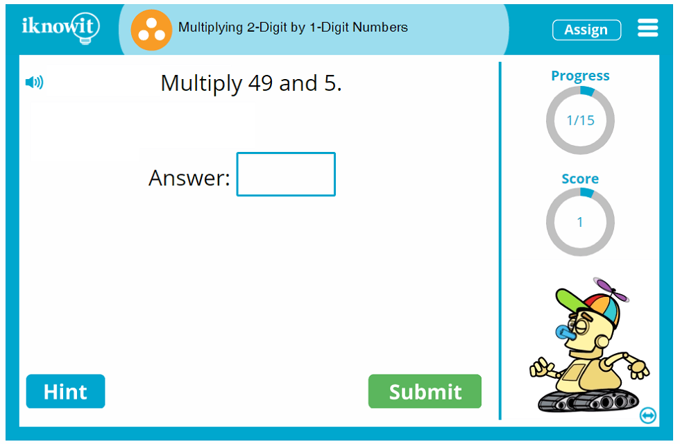 Third Grade Multiplying Two and One Digit Numbers Game