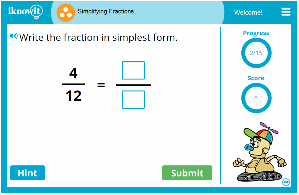3rd Grade Simplifying Fractions Activity