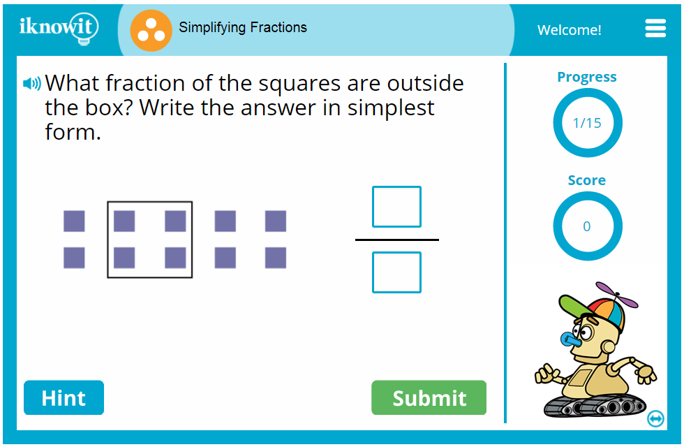 3rd Grade Simplifying Fractions Game