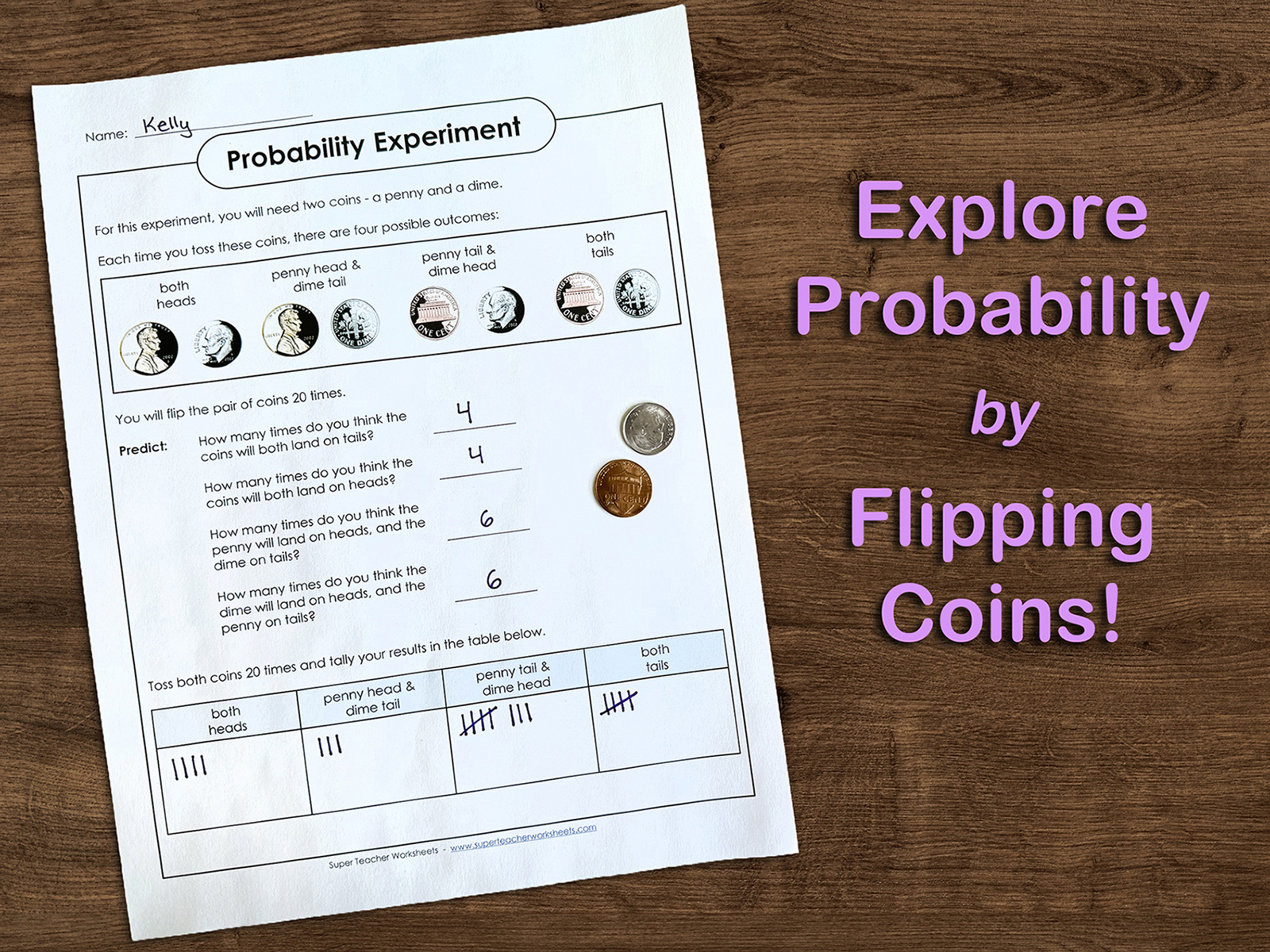 Probability Activity with Flipping Coins