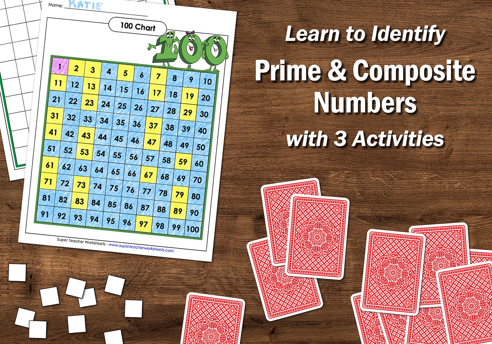 Practice Prime and Composite Numbers with 3 Activities 