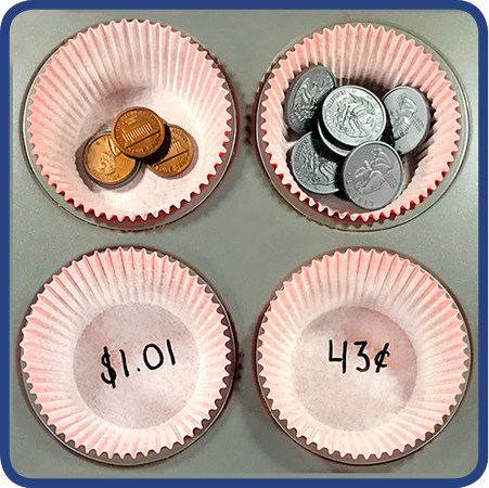 Count Coins with Cupcake Liners!