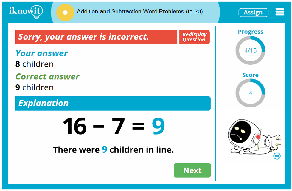 1st Grade Addition Subtraction Word Problems within 20 Activity