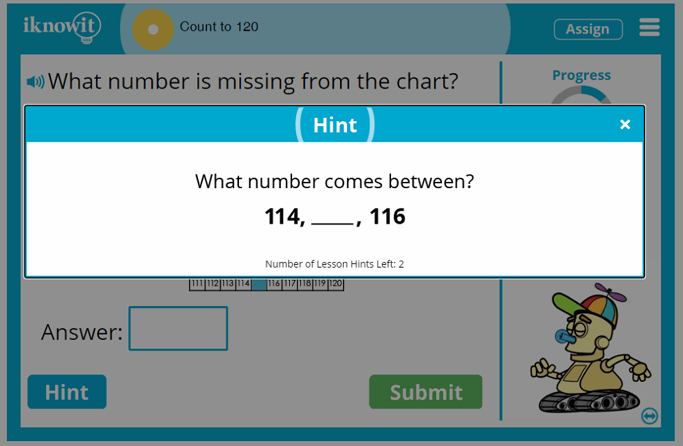 1st Grade Count-up-to-120 Lesson