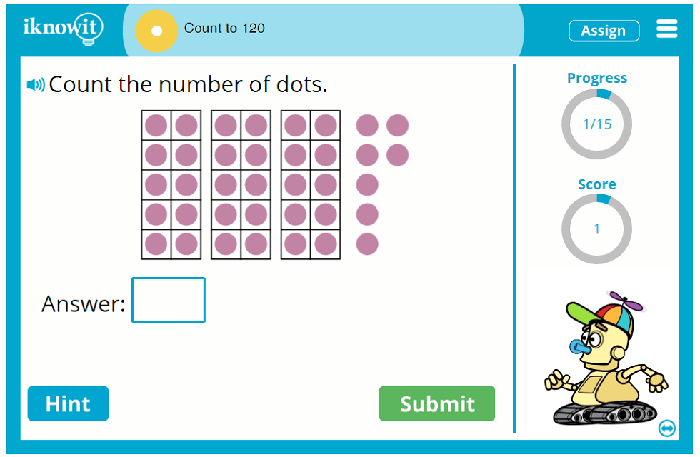 First Grade Counting-to-One-Hundred-Twenty Game