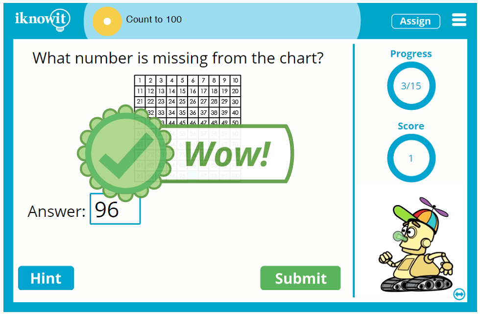 1st Grade Counting to 100 Lesson