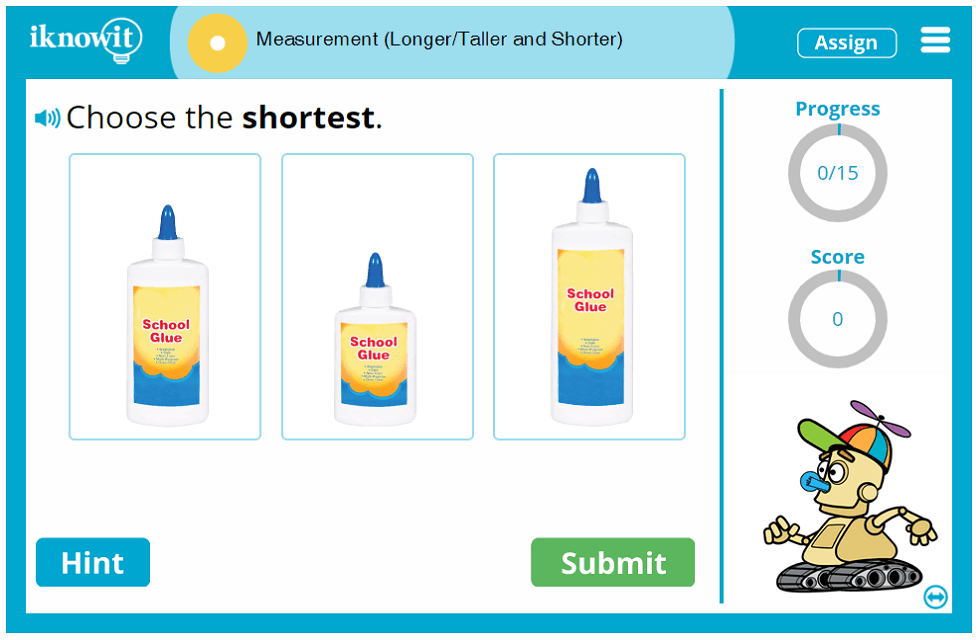 First Grade Measure and Compare Length Height Activity