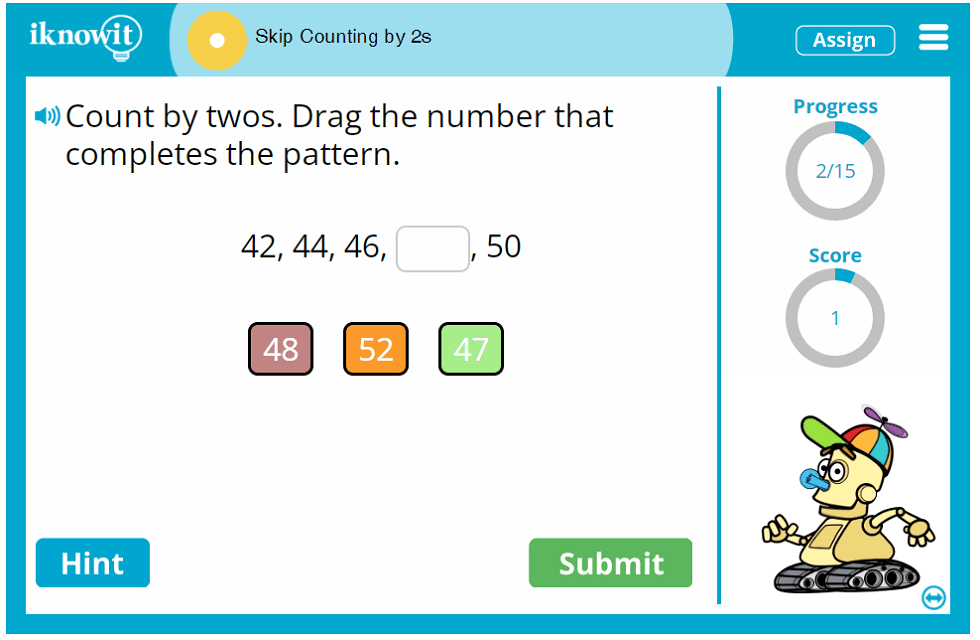 First Grade lLearn to Skip Count by 2s Activity