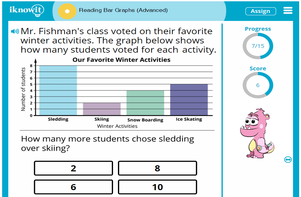 First Grade Learning Basic Bar Graph Skills Game