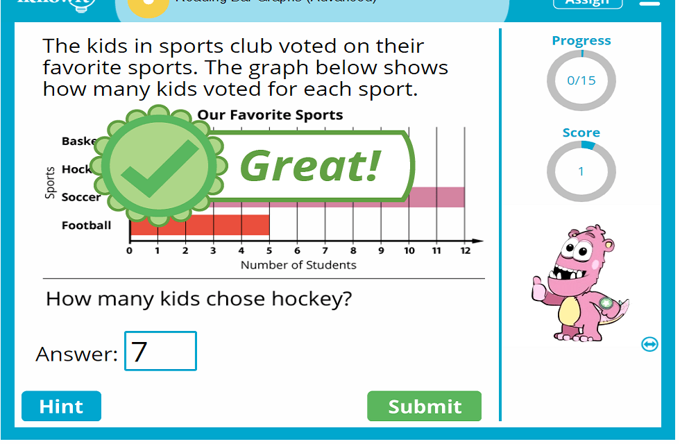 First Grade Learning Basic Bar Graph Skills Lesson