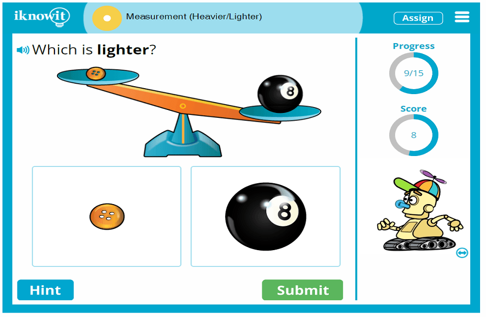 First Grade Comparing Measurement Heavy Light Objects Activity