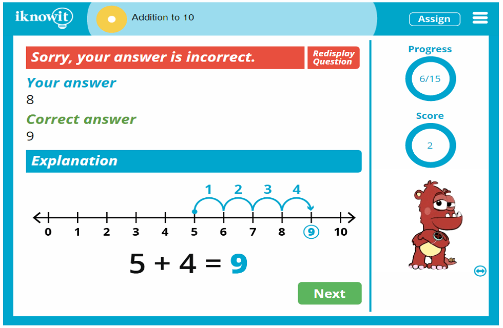 1st Grade Addition up to 10 Activity