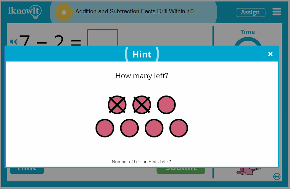 1st Grade Addition and Subtraction Facts Drill up to Ten Lesson