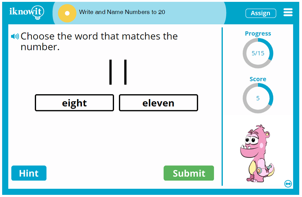 First Grade Write Identify Name Numbers up to Twenty Activity