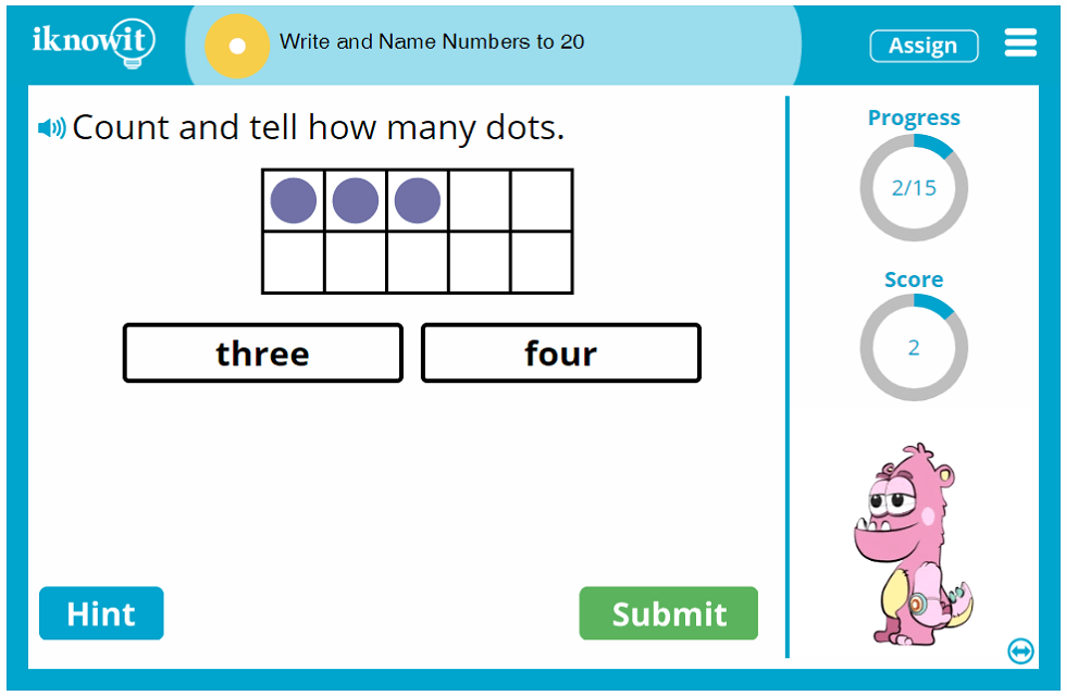 First Grade Write Identify Name Numbers up to Twenty Game