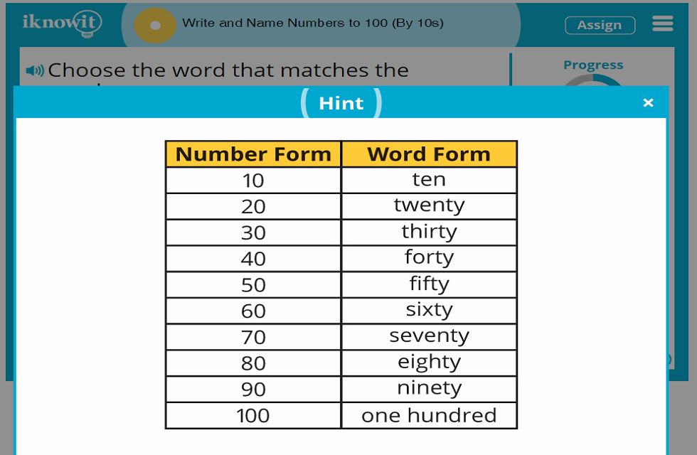 1st Grade Write and Name Numbers up to 100 Count by 10s Lesson