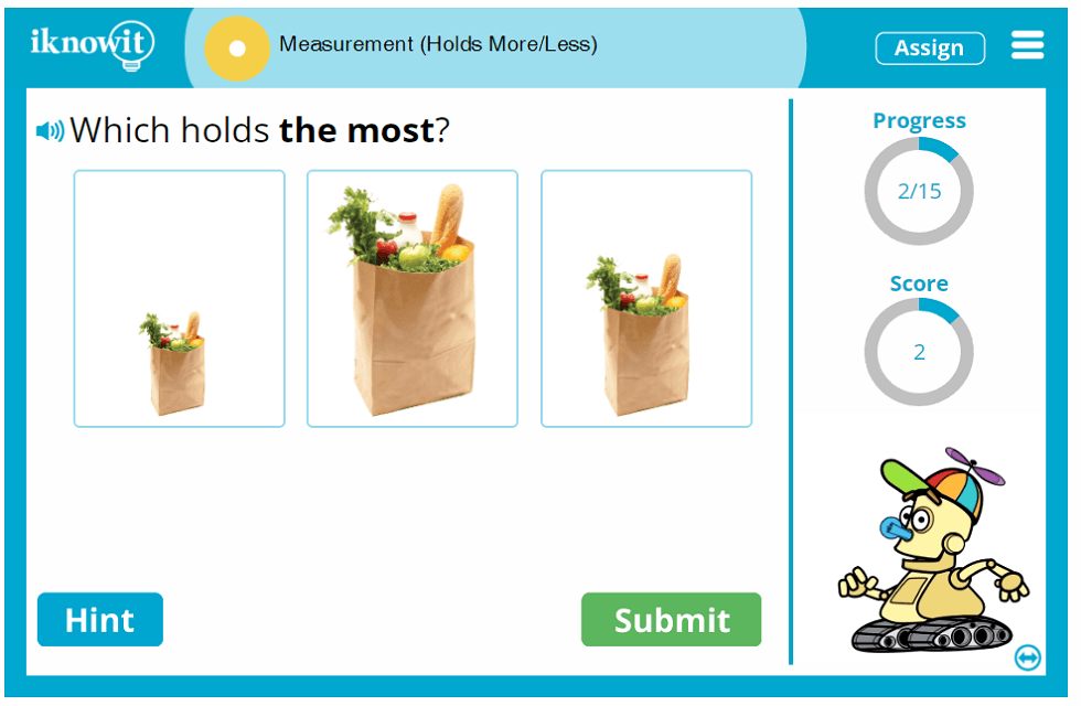 First Grade Measure Capaacity Determine Which Holds More Less Game