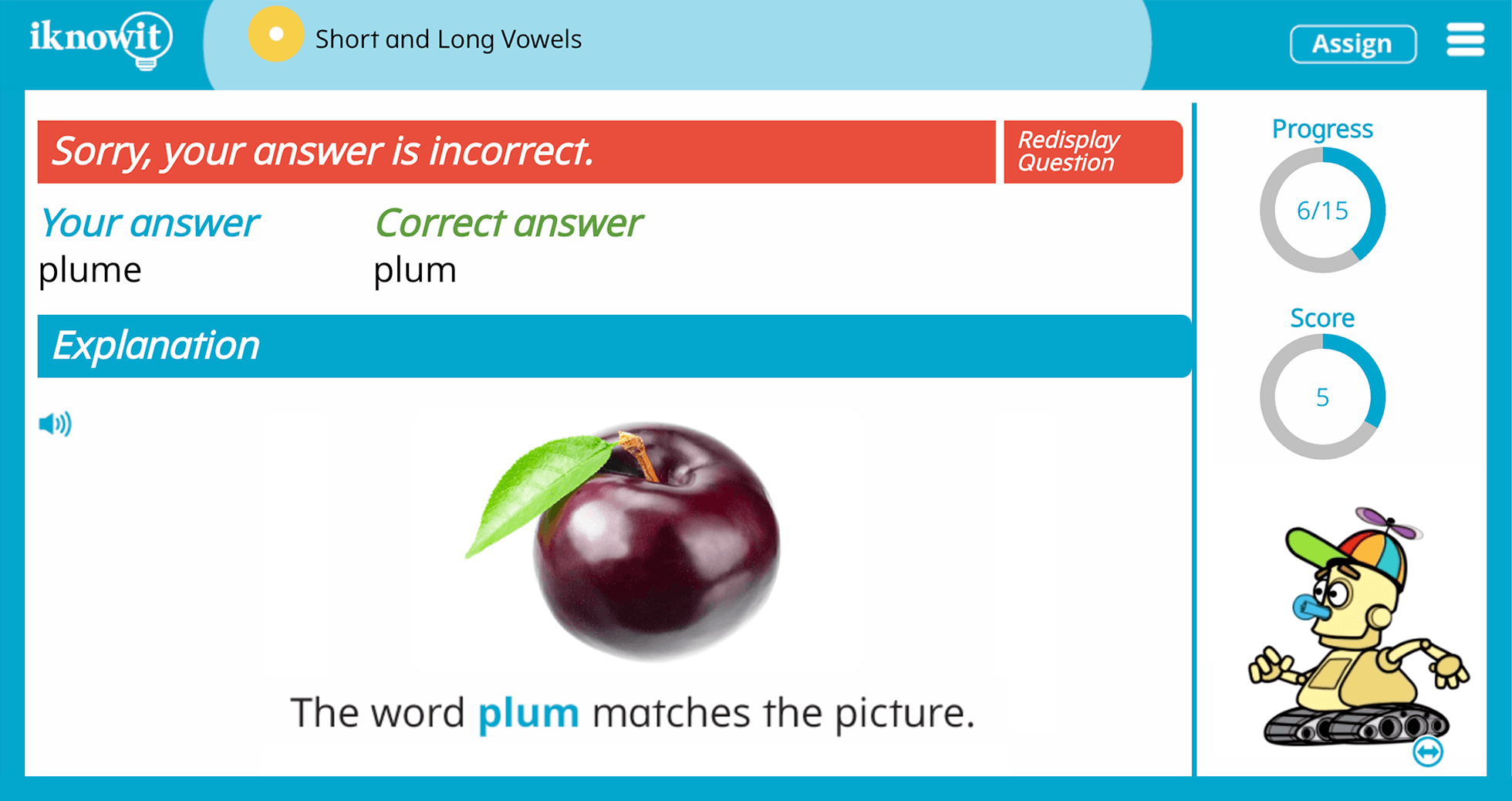 1st Grade Short Long Vowels Single Syllable Words Online Learning Game
