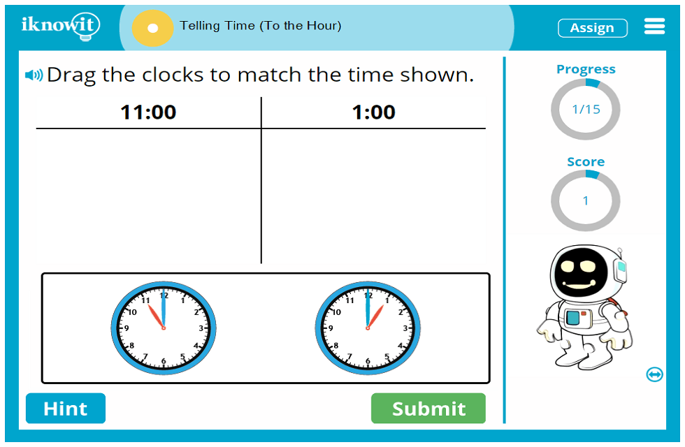 Details about   Telling Time Game by eeBoo ~ Clock game 