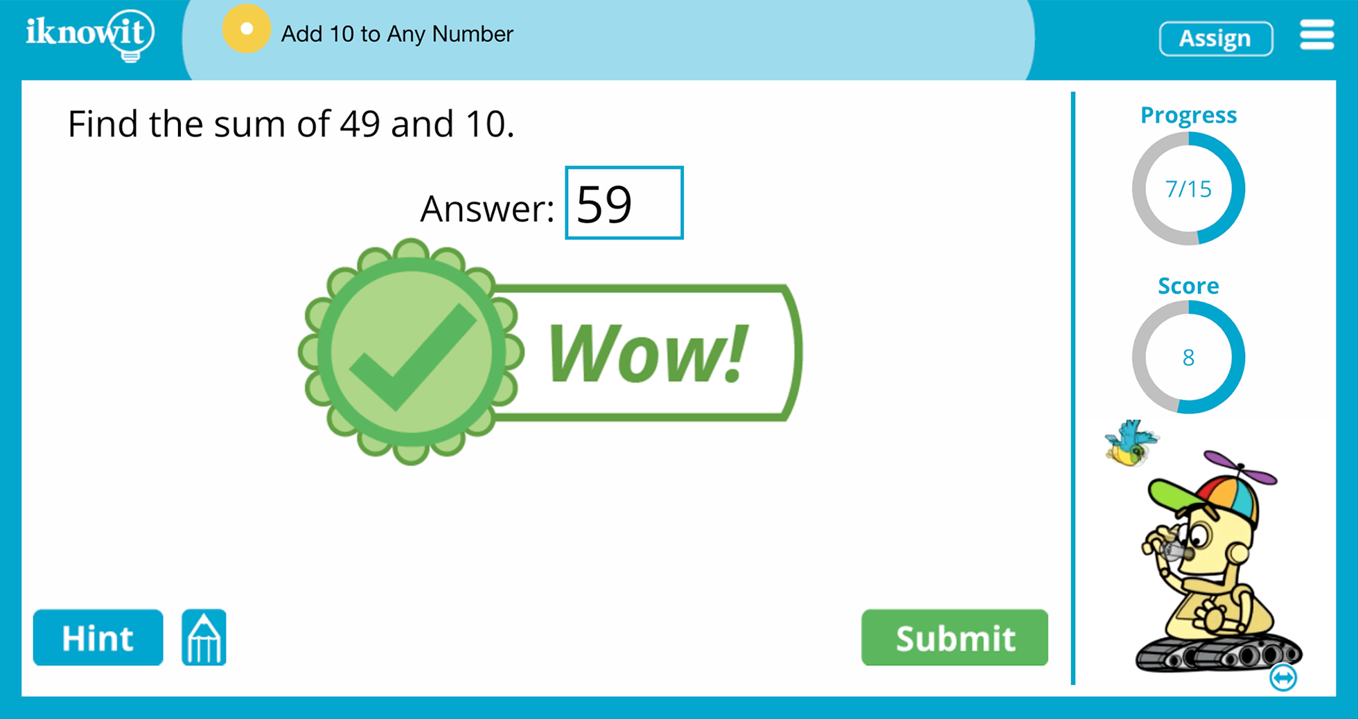 1st Grade Add 10 To Any Number Online Learning Lesson