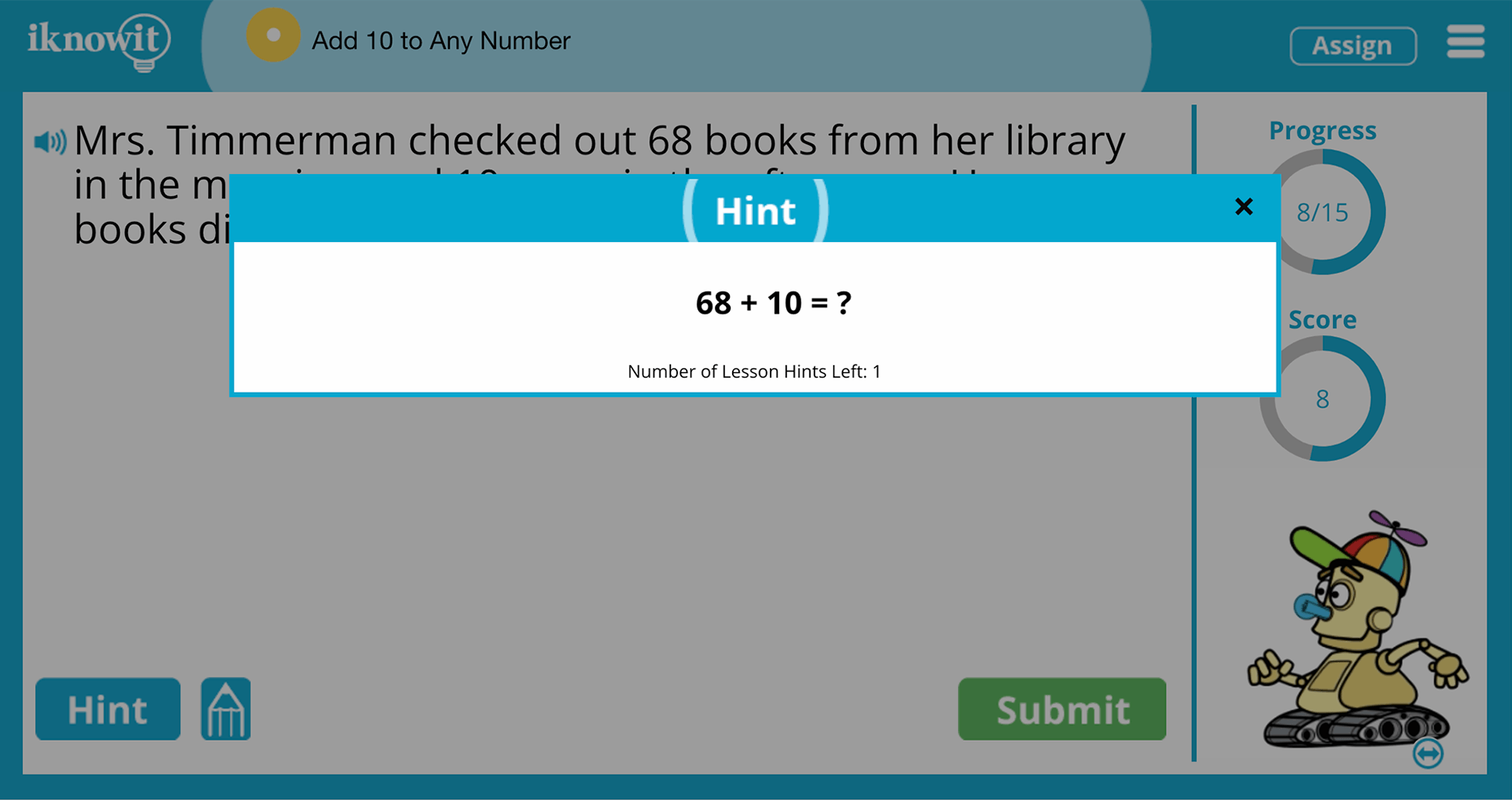 First Grade add 10 To Any Number Practice Interactive Activity