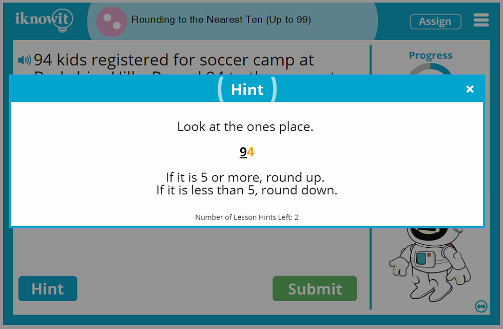 Second Grade Round Numbers Nearest 10 Lesson