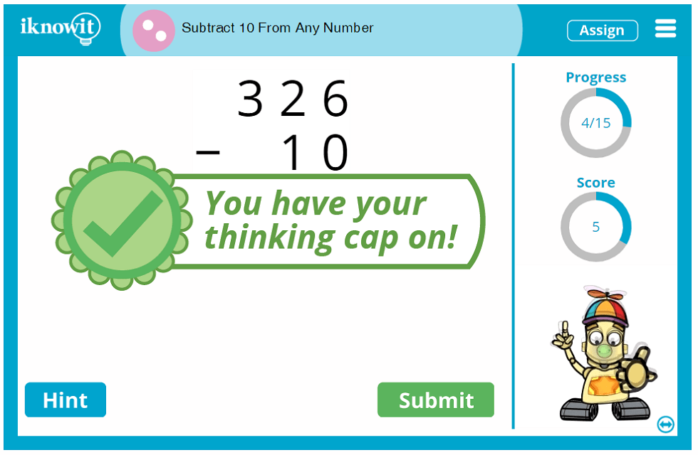 Second Grade Subtract Ten Minus Less Reduce Numbers Lesson