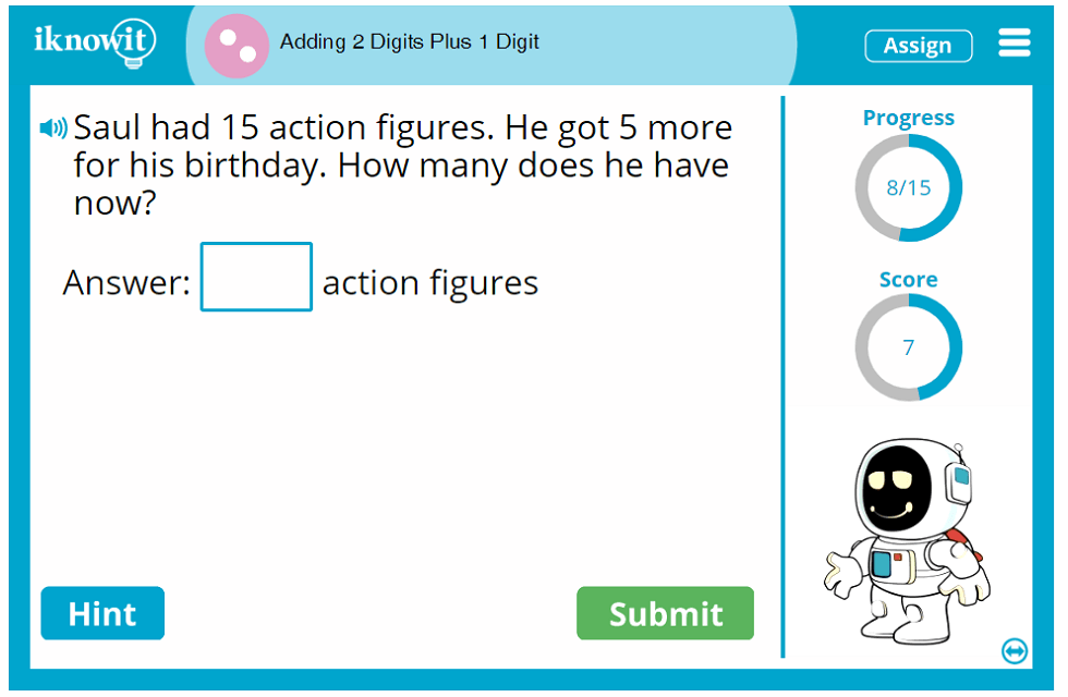 Second Grade Add Two Digit and One Digit Numbers Activity