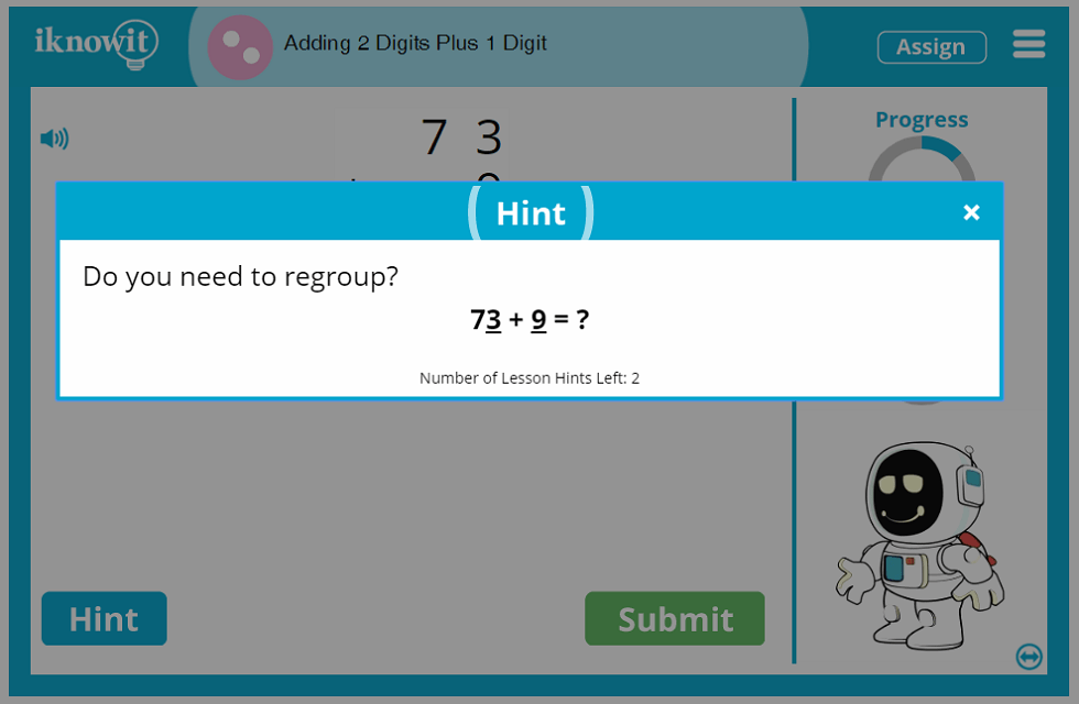 2nd Grade Adding 2 Digit Plus 1 Digit Numbers Lesson