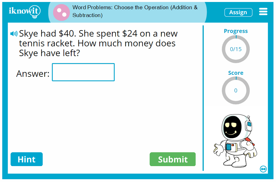 Second Grade Word Problem Use Addition Subtraction Operations Activity