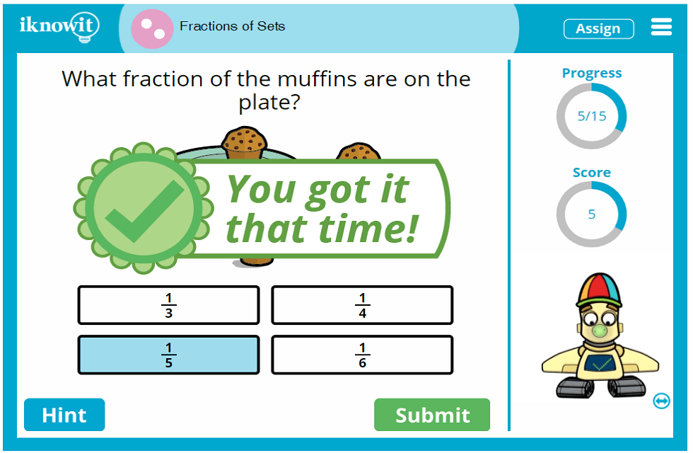 Fractions of Sets (Math Practice Game)