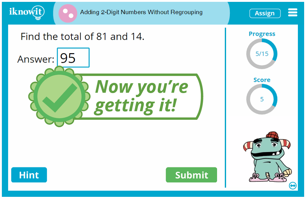 Second Grade Add Two Digit Numbers Sum No Carrying Lesson