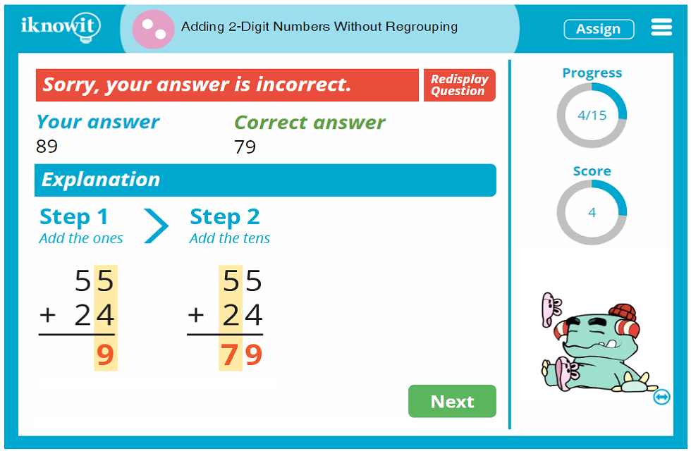 2nd Grade Adding 2-Digit Numbers Without Regrouping Activity