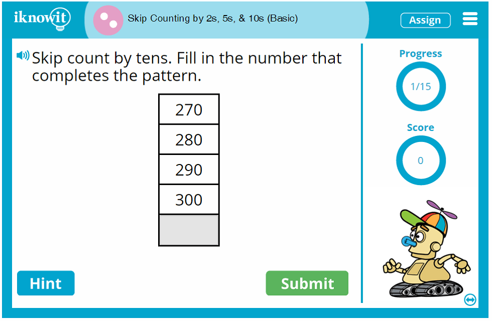 2nd Grade Skip Counting by 2 5 10 Game