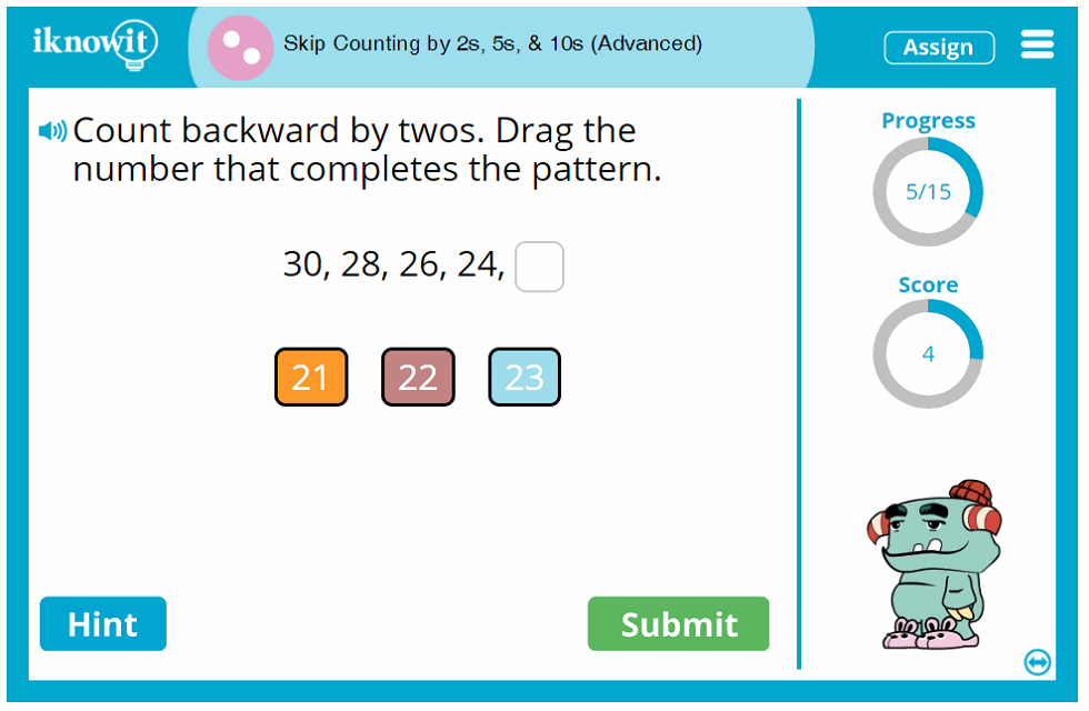 2nd Grade Advanced Skip Counting by 2s 5s 10s Game