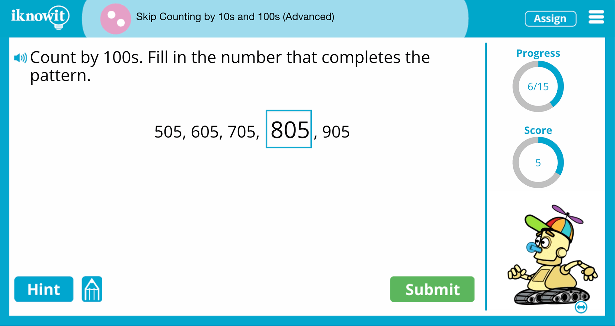 2nd Grade Skip Counting 10 100 Advanced Online Learning Activity