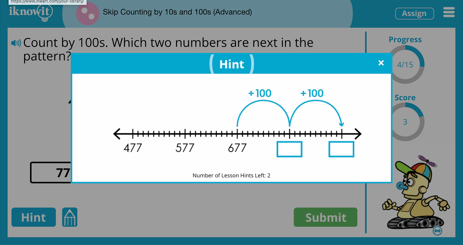 Second Grade skip Counting 10 100 Advanced Practice Interactive Activity