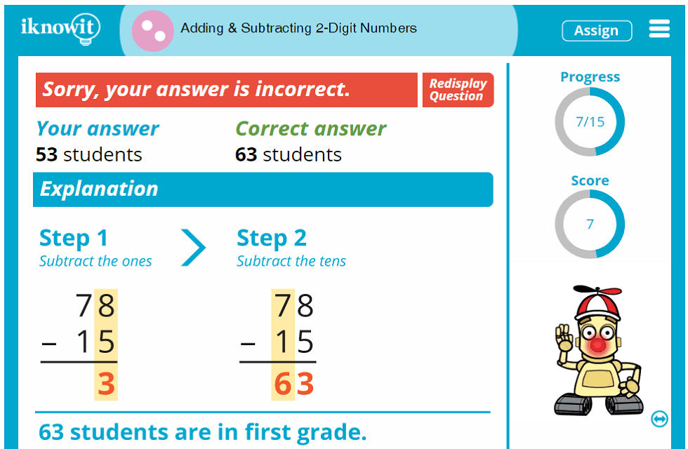 2nd Grade Addition and Subtraction 2-Digit Numbers Activity