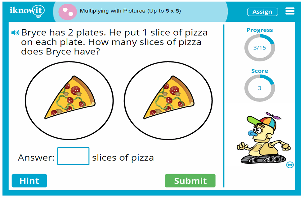 Second Grade Image Assisted Multiplication up to 5 times 5 Activity