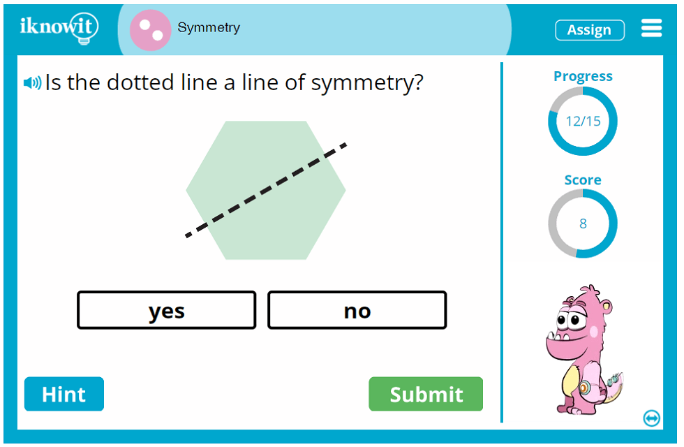 Second Grade Object Symmetry Equal Parts Game