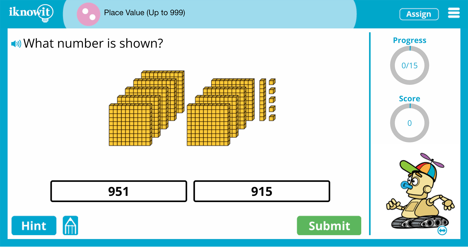 2nd Grade Place Value up to 999 Online Learning Game