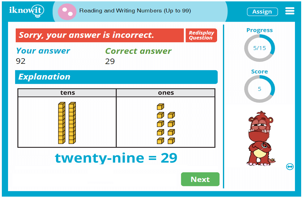 2nd Grade Reading and Writing Numbers up to 99 Activity