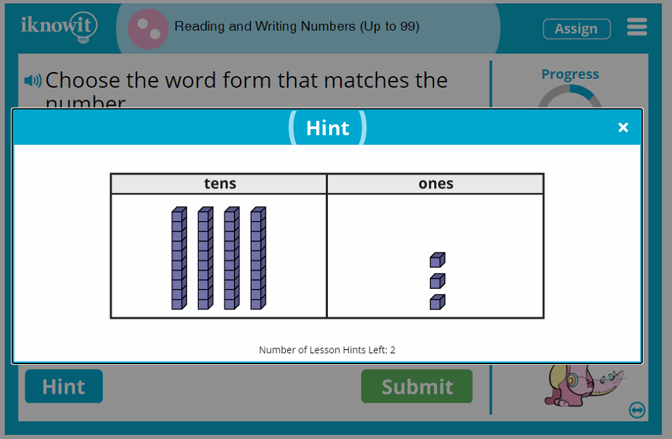 2nd Grade Reading and Writing Numbers up to 99 Lesson