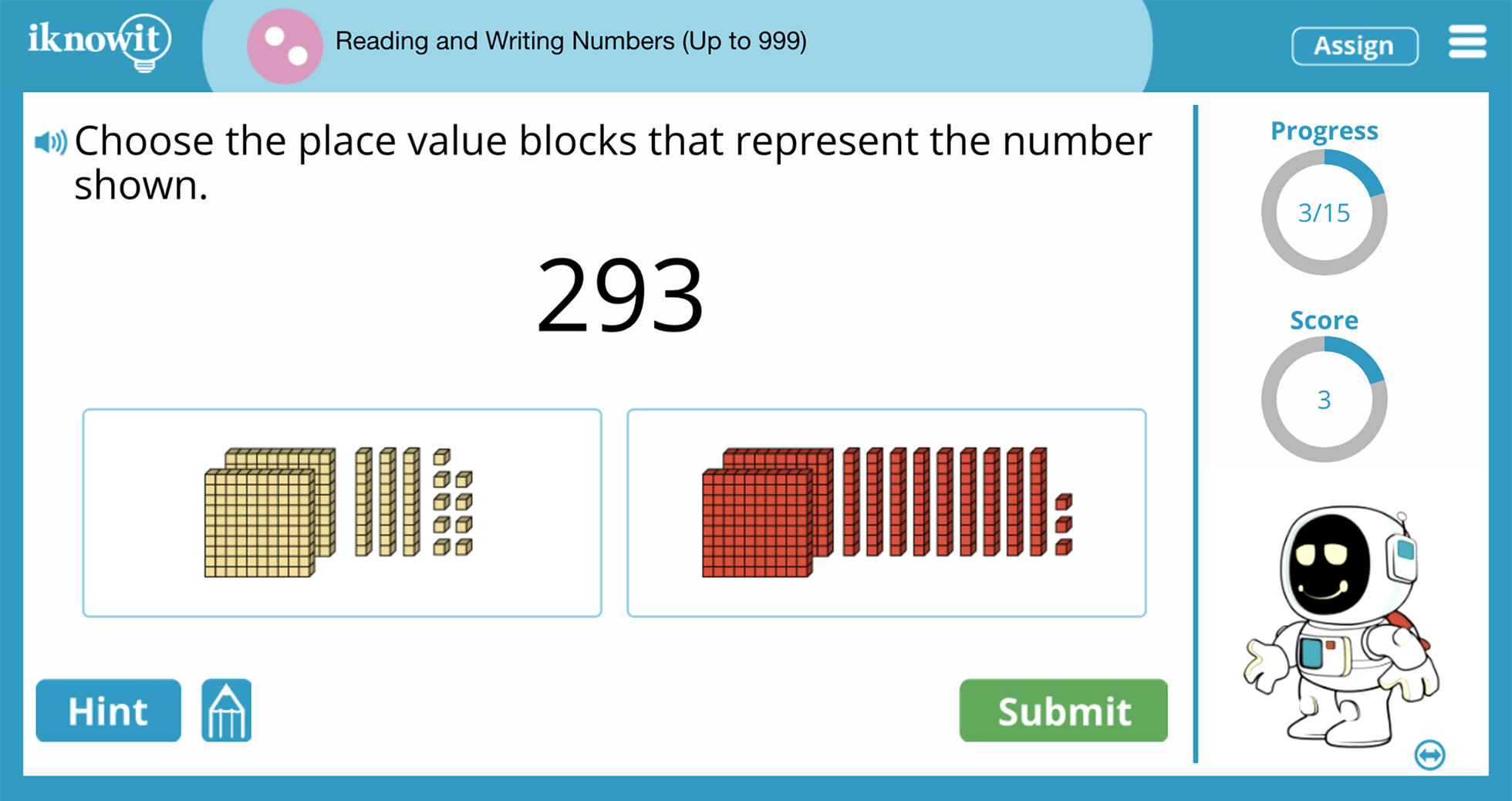2nd Grade Reading and Writing Numbers up to 999 Online Learning Activity