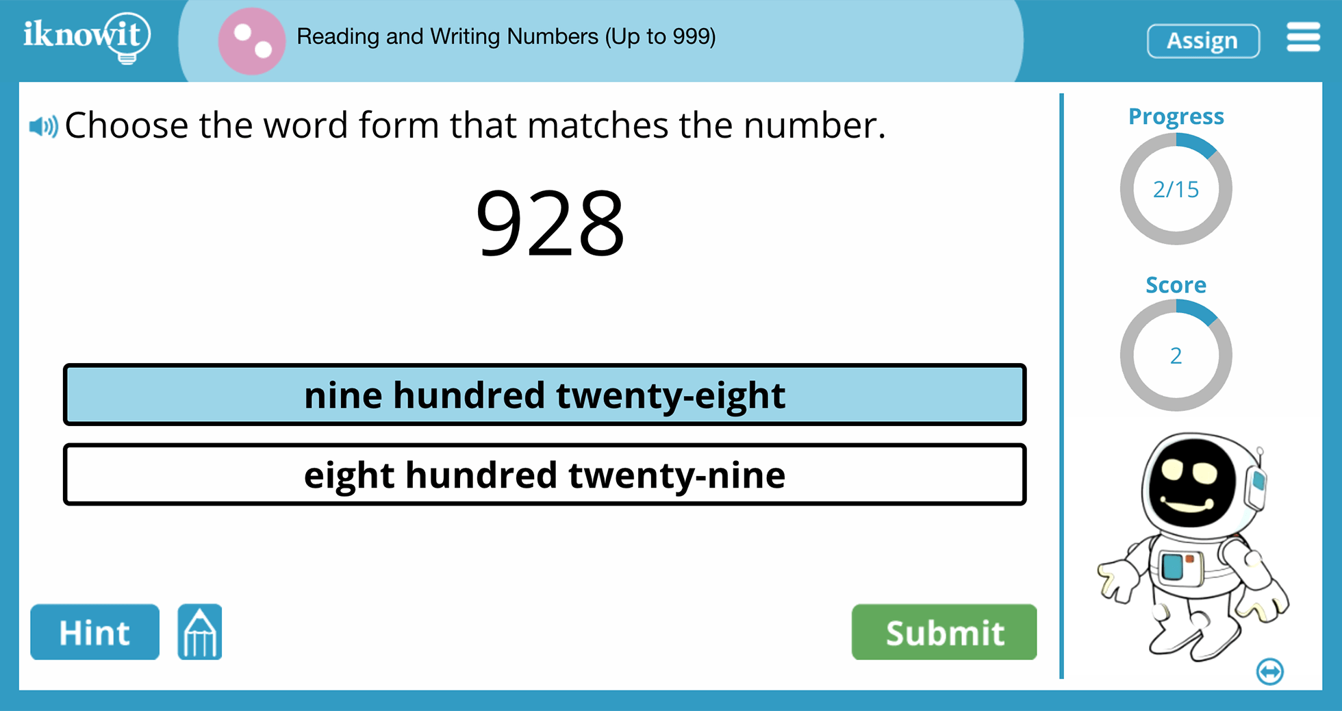 2nd Grade Reading and Writing Numbers up to 999 Online Learning Lesson