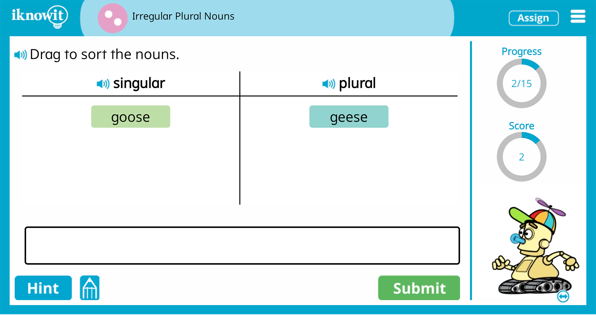 2nd Grade Forming Irregular Plural Nouns Online Learning Lesson