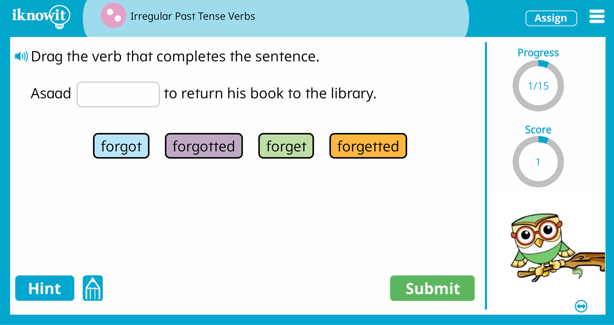 2nd Grade Irregular Past Tense Verbs Online Learning Game