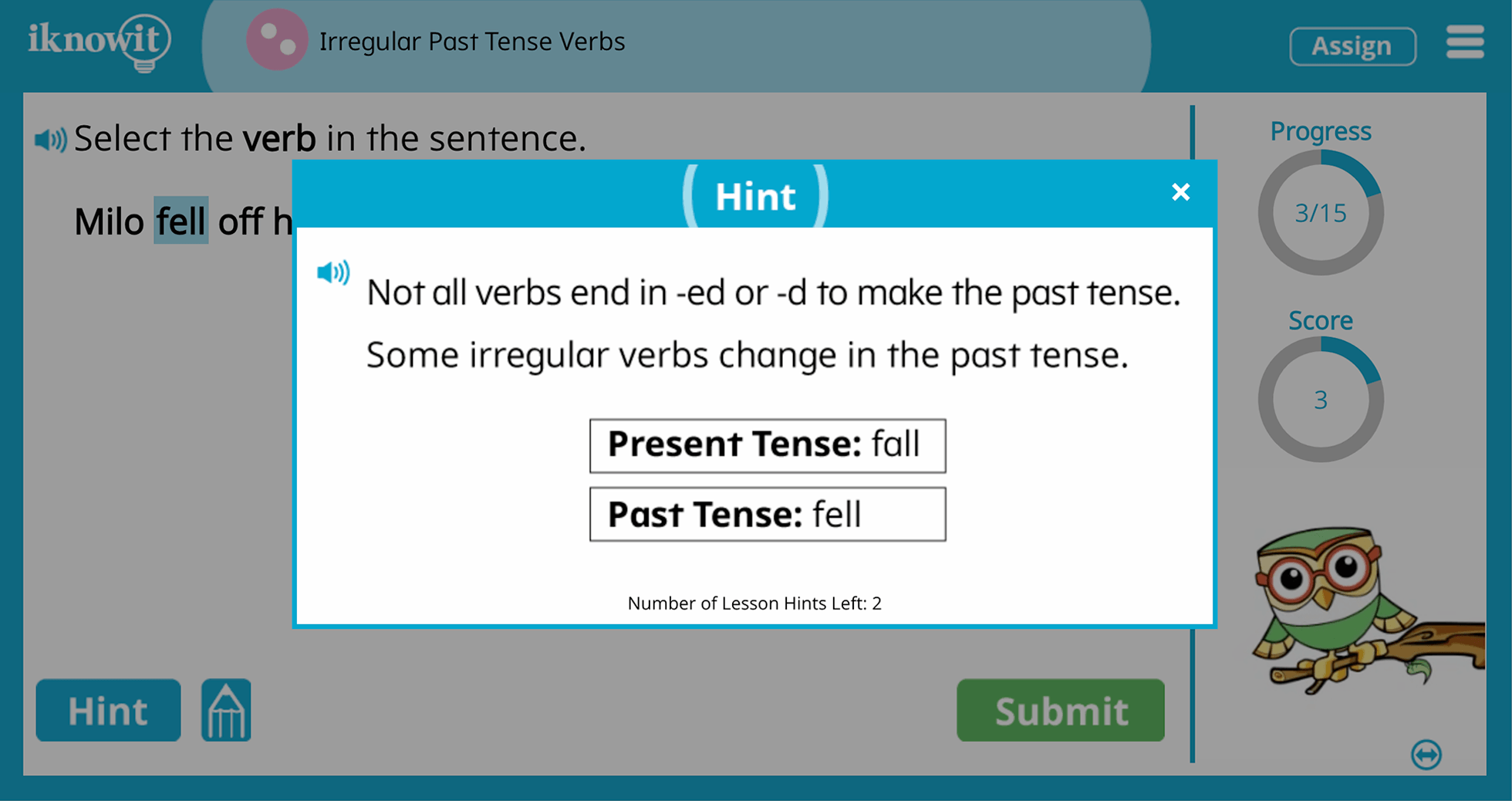 2nd Grade Irregular Past Tense Verbs Online Learning Lesson