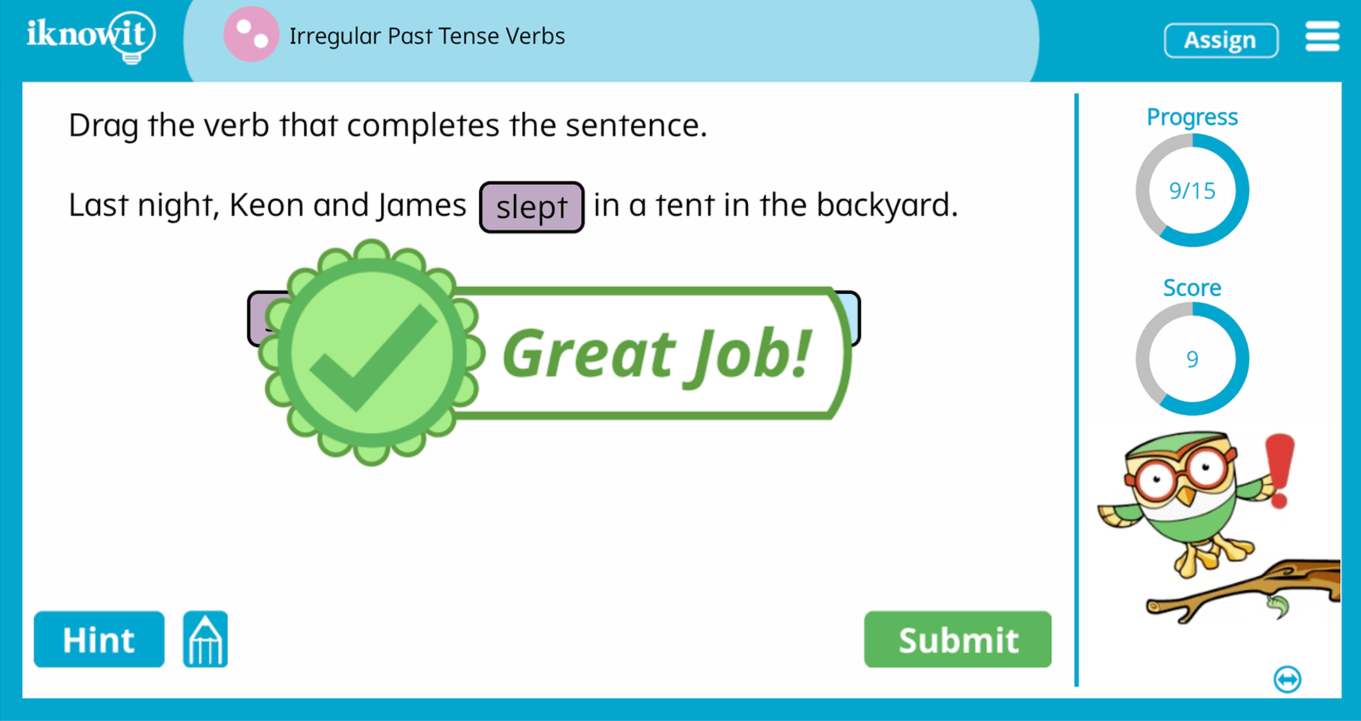 Second Grade Irregular Past Tense Verbs Practice Interactive Lesson