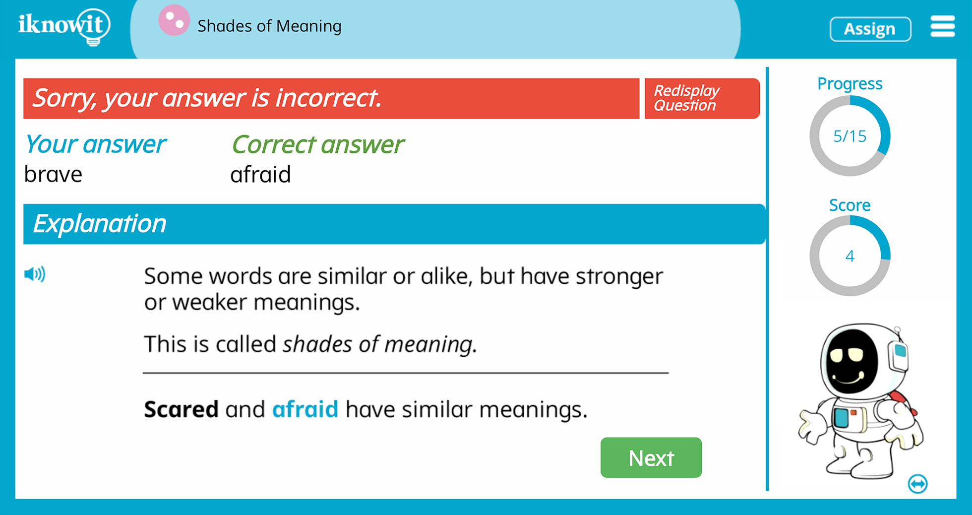 2nd Grade Shades of Meaning Synonyms Verbs Adjectives Practice Interactive Game
